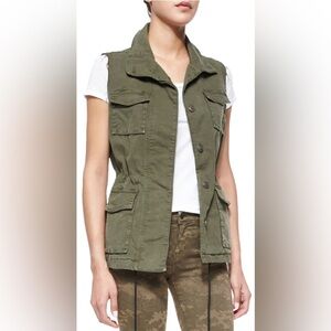NEW! J Brand Arden Sleeveless Military Jacket Jungle Green SZ XS